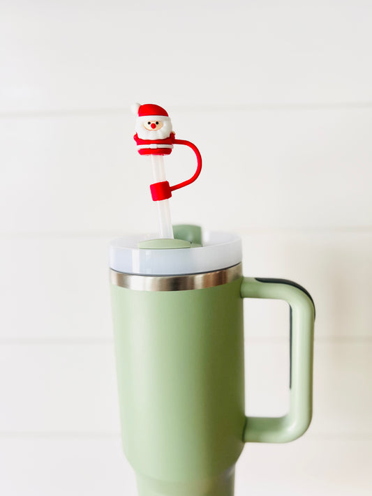 Festive Holiday straw toppers