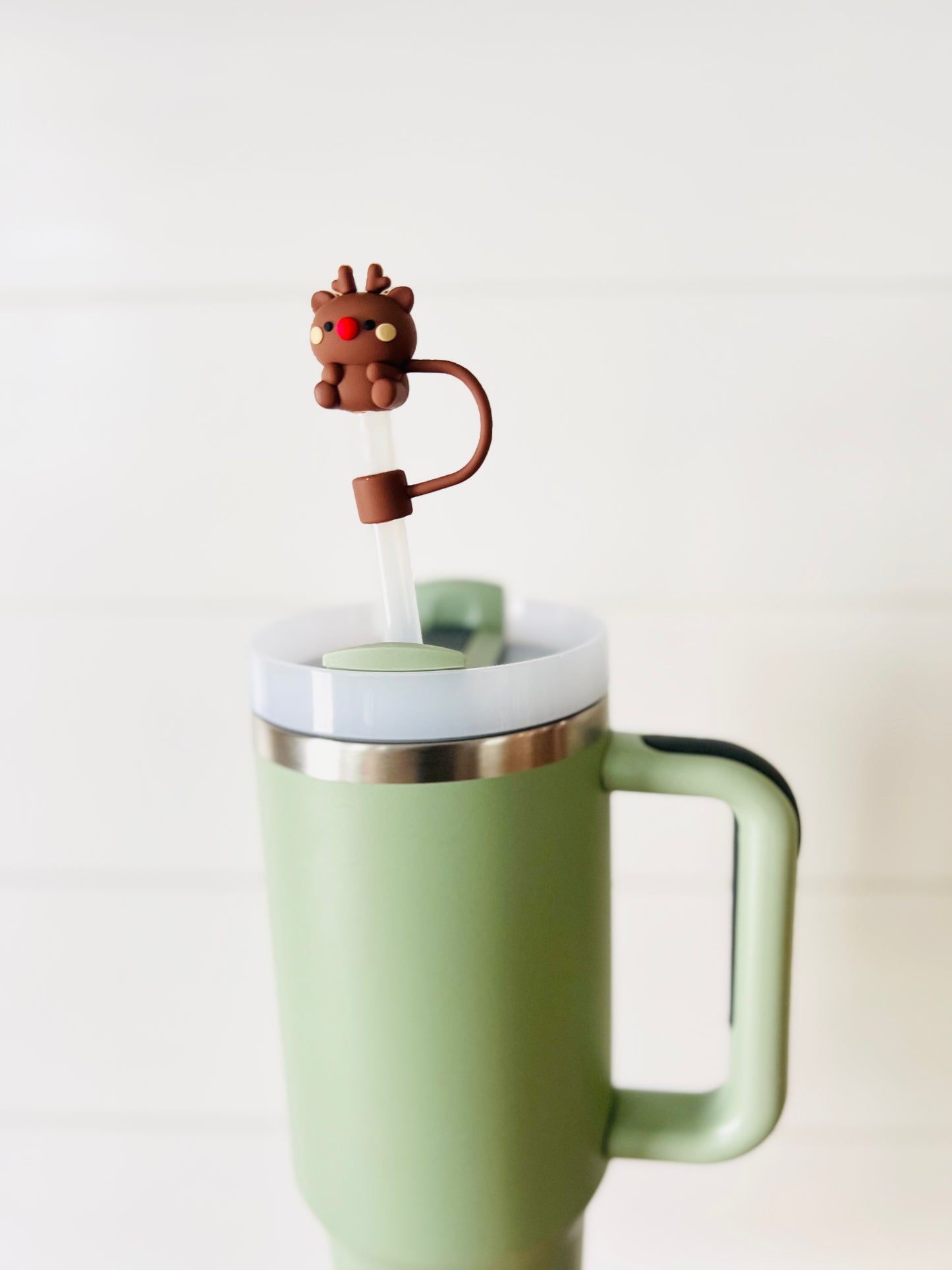 Festive Holiday straw toppers