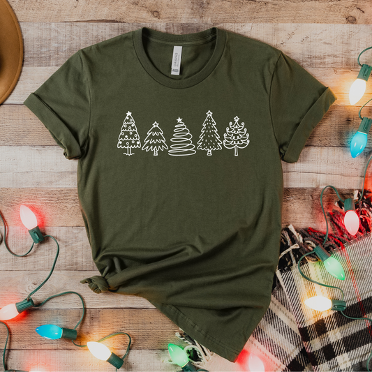 Minimalist Christmas Trees t-shirt