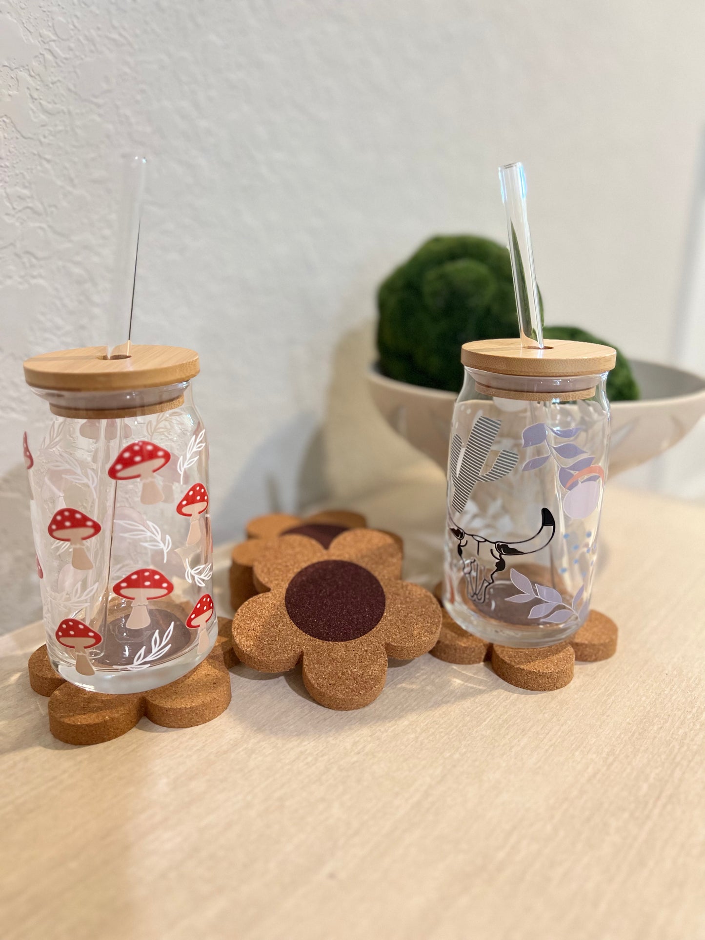 Flower Cork Coasters