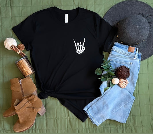 Rock On Skeleton Hand