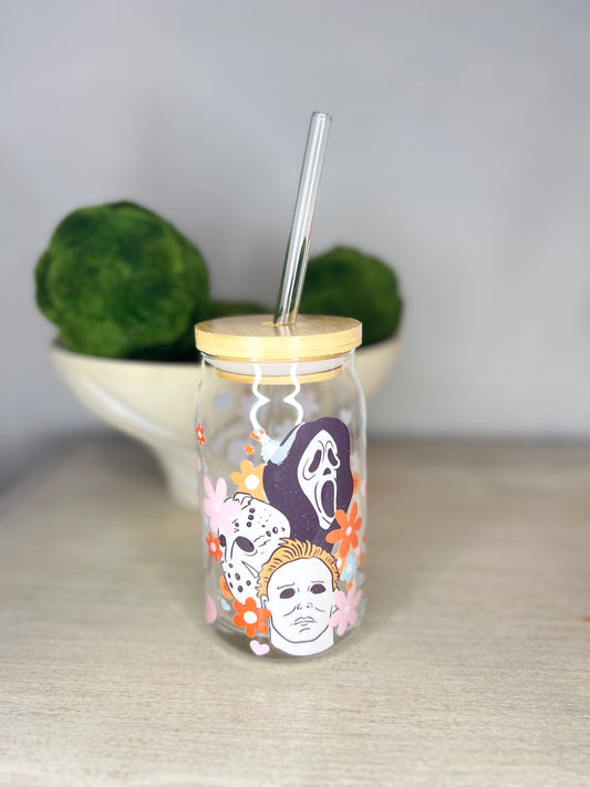 Floral Horror Mask cup